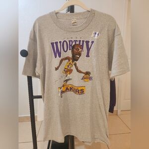 Vintage 1987 Jaker Worthy Laker Player shirt